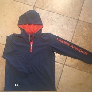 Youth Under Armour rain/wind pullover.